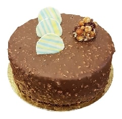 Klasik Yuvarlak 6-9 Kişilik Sade Çikolatalı Pasta